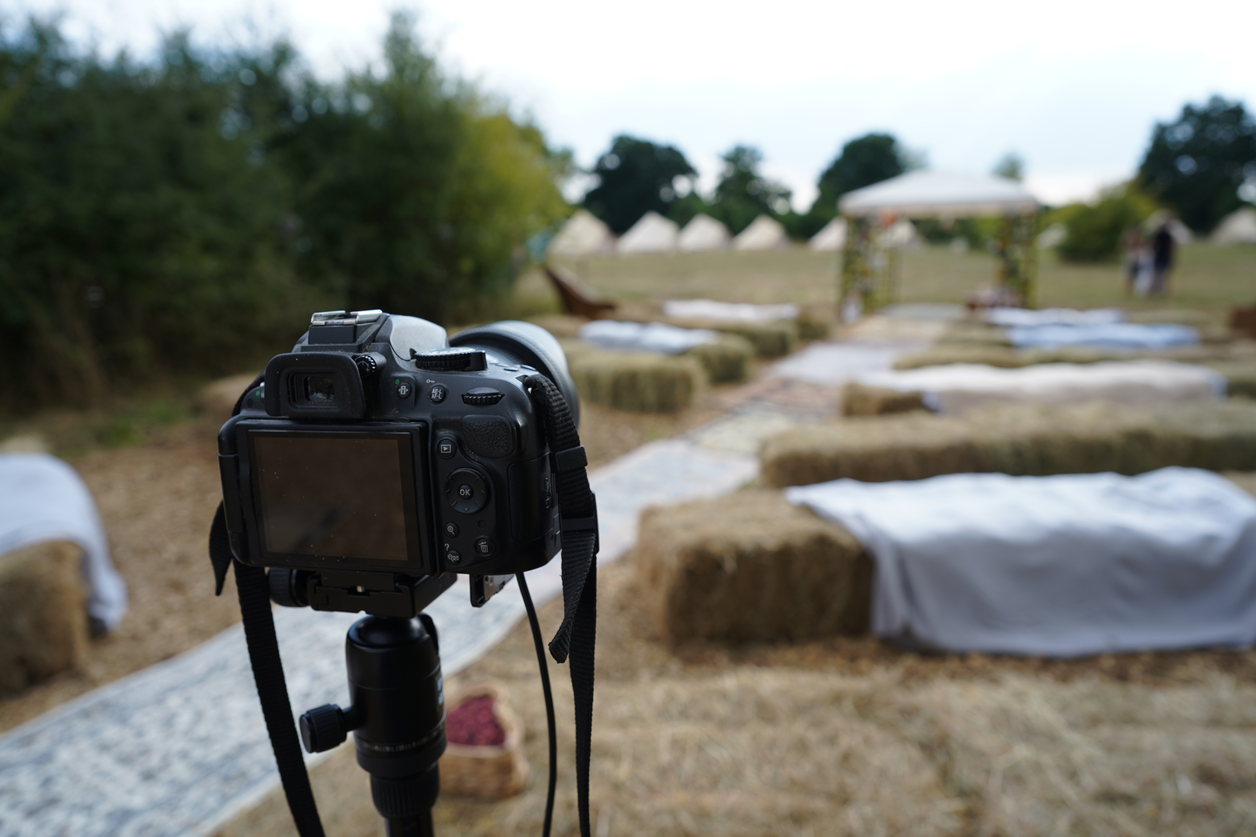 Wedding Videographer New Forest camera A camera ready to film a rustic New Forest wedding