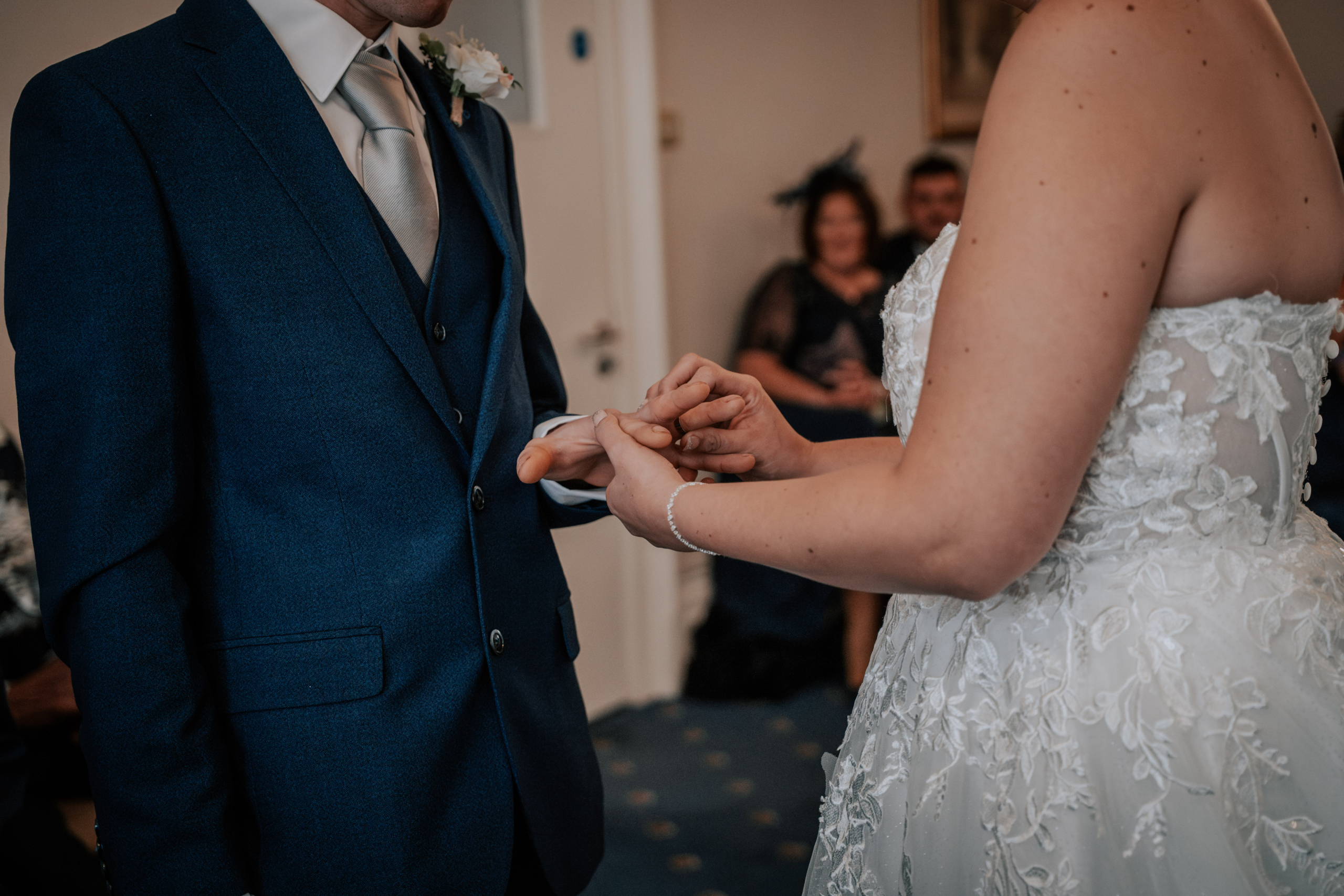 Wedding Videographer Southampton 2 The groom placing the wedding ring on the bride’s finger during the ceremony