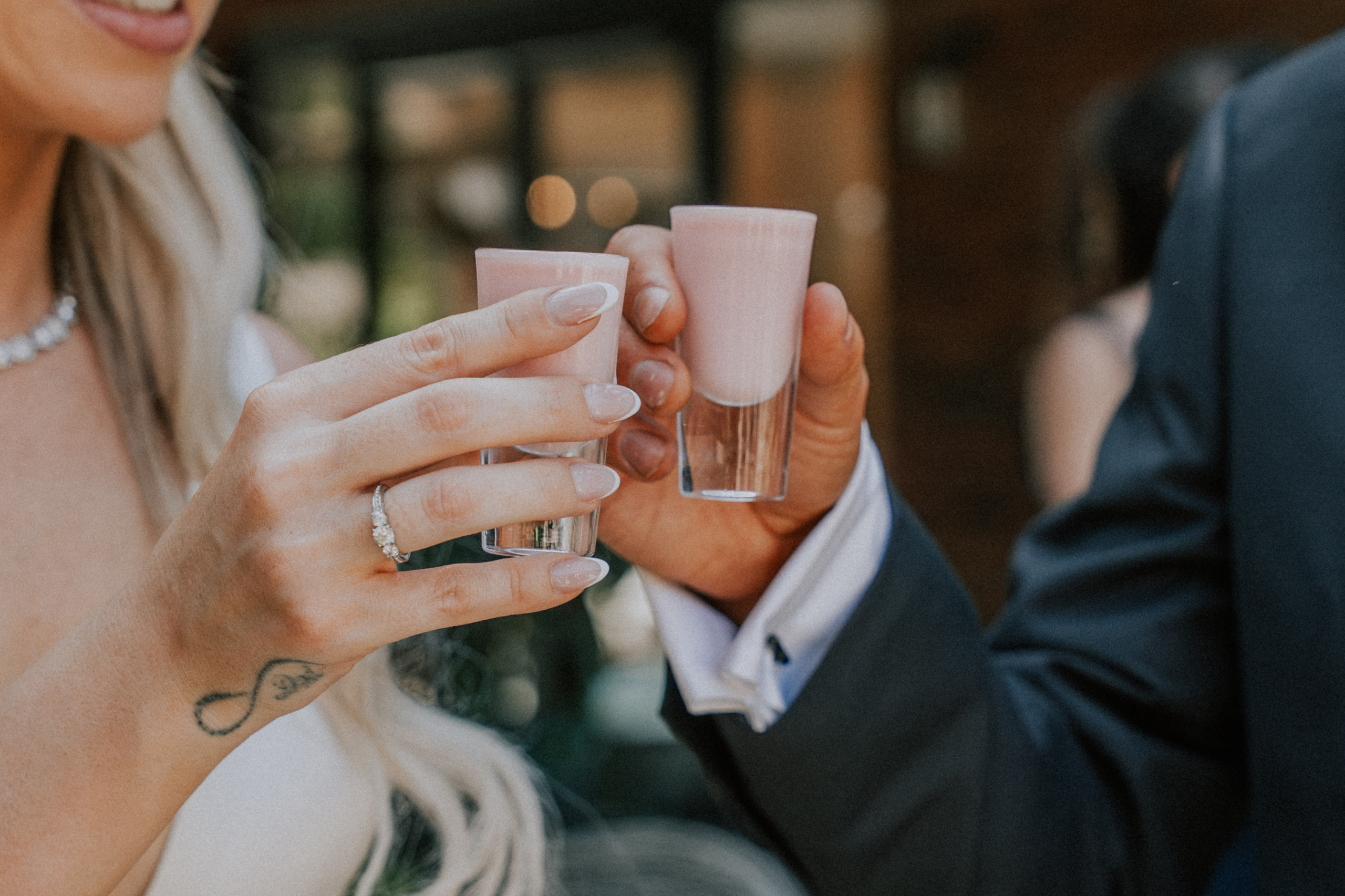 Wedding Videographer Southampton 4 The bride and groom sharing a celebratory toast